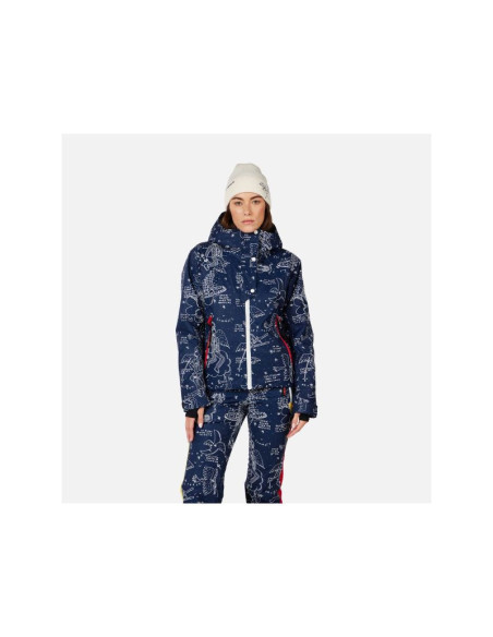 Kurtka narciarska damska rossignol w jcc sublim jkt granatowa