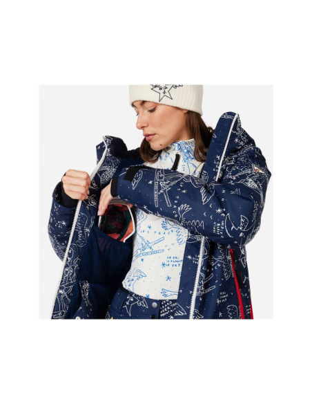 Kurtka narciarska damska rossignol w jcc sublim jkt granatowa