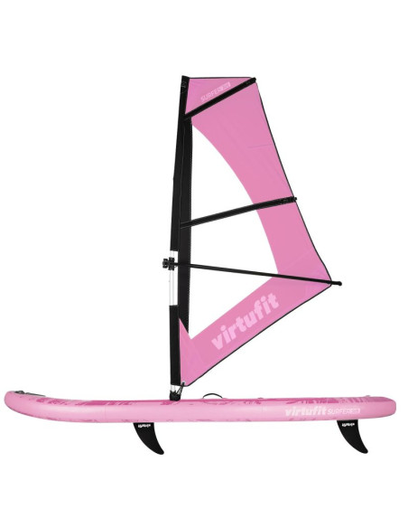 Virtufit deska sup surfer 305 z żaglem i akcesoriami różowy