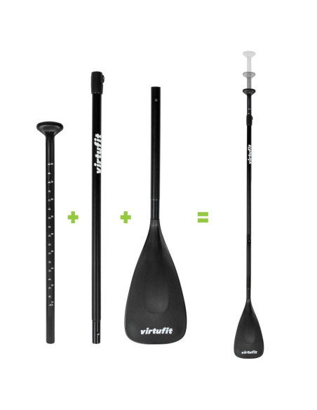 Virtufit deska sup surfer 305 z żaglem i akcesoriami czarny