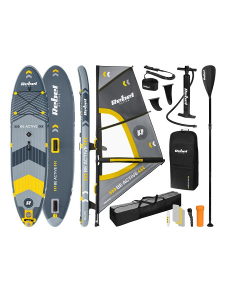 Deska rebel active sup, windsurfing, pompowana, zestaw, 305x76x15
