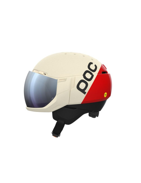 Kask narciarski poc levator mips biało/czerwony