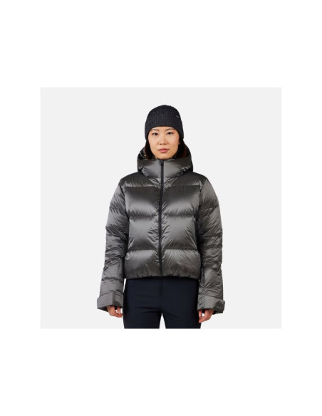 Kurtka narciarska damska rossignol w daille down jkt szara