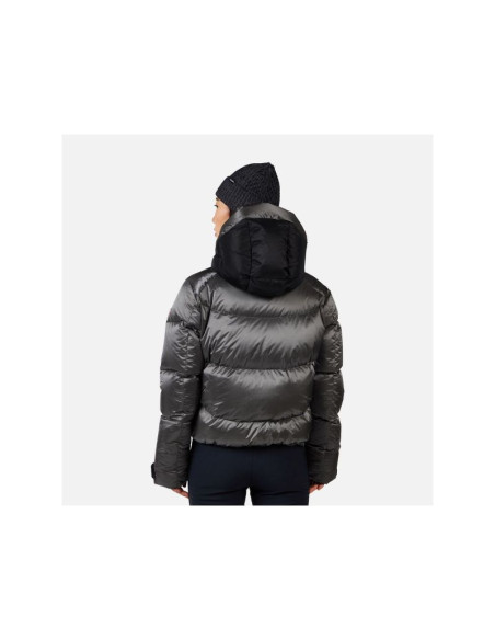 Kurtka narciarska damska rossignol w daille down jkt szara