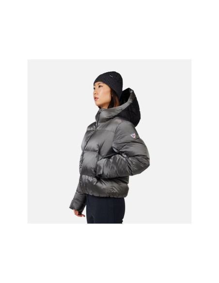 Kurtka narciarska damska rossignol w daille down jkt szara