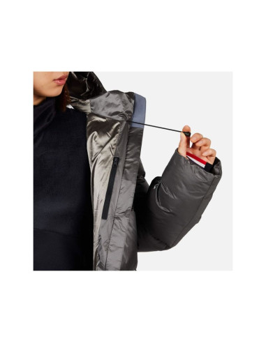 Kurtka narciarska damska rossignol w daille down jkt szara