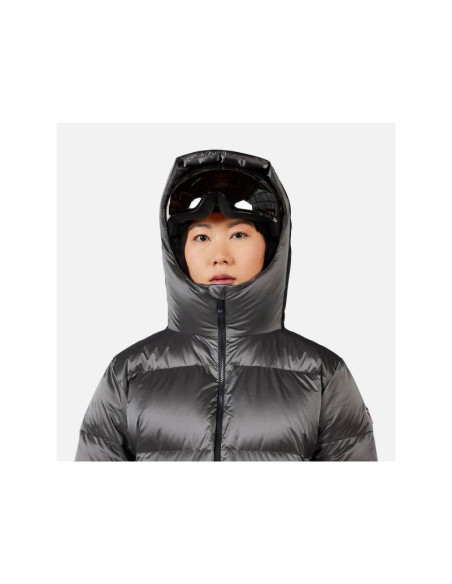 Kurtka narciarska damska rossignol w daille down jkt szara