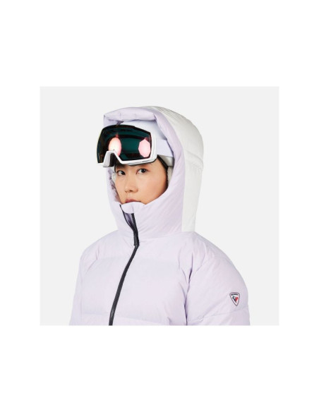Kurtka narciarska damska rossignol w daille down jkt szara
