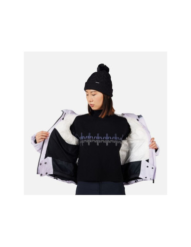 Kurtka narciarska damska rossignol w daille down jkt szara