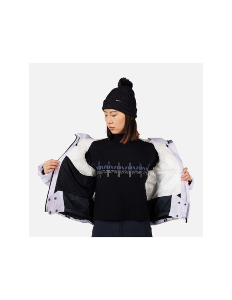 Kurtka narciarska damska rossignol w daille down jkt szara