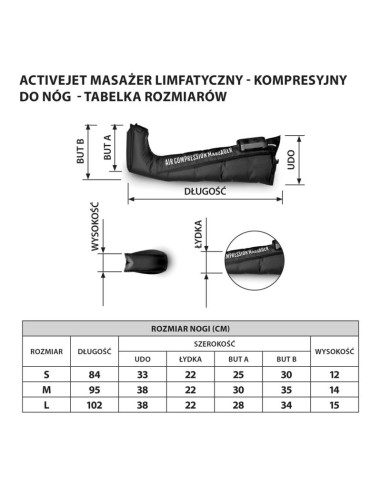 Activejet masażer limfatyczny-kompresyjny do nóg m