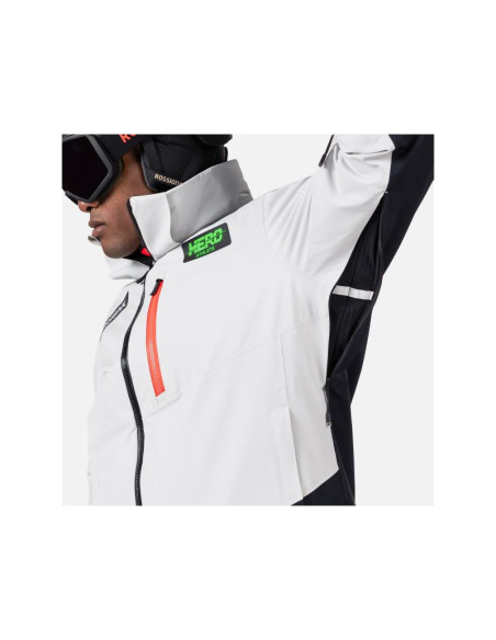 Kurtka narciarska męska rossignol hero blackside insulated jkt szara
