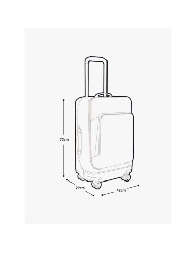 Walizka evoc 4-wheel trolley 100 violet/black
