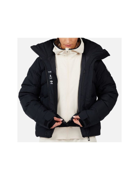 Kurtka narciarska damska rossignol w wispile ripstop down jkt czarna