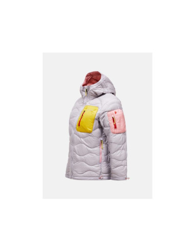Kurtka damska puchowa peak performance w helium utility down hood jacket kolor szary