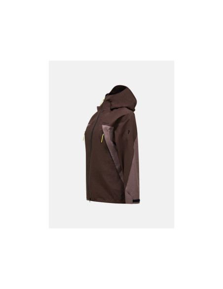 Kurtka damska peak performance w ridge hipe ace 3l shell jacket kolor brązowy