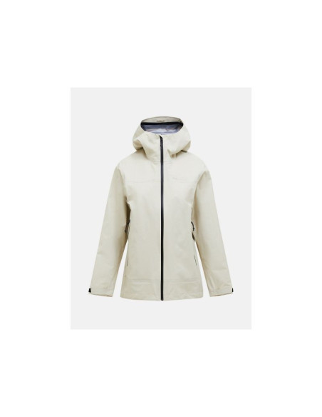 Kurtka damska peak performance w treeline gore-tex 3l shell jacket kolor beżowy