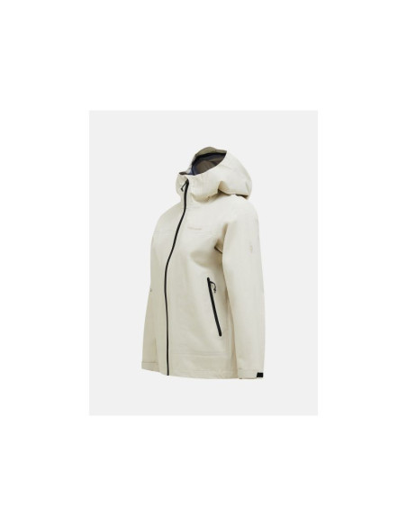 Kurtka damska peak performance w treeline gore-tex 3l shell jacket kolor beżowy