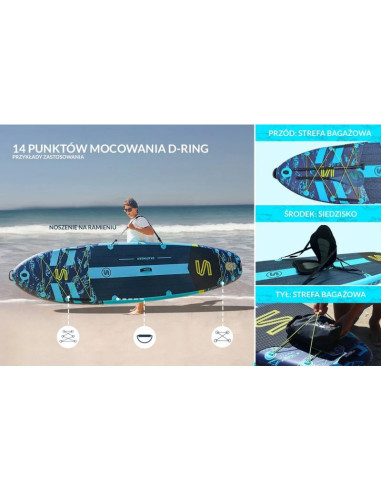 Deska sup skatinger asiaticus 350x89x15 cm yoga