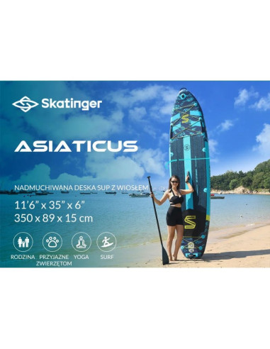 Deska sup skatinger asiaticus 350x89x15 cm yoga