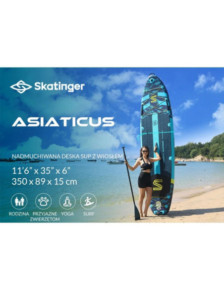 Deska sup skatinger asiaticus 350x89x15 cm yoga