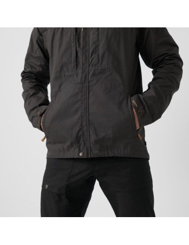 Kurtka z kapturem zimowa męska fjällräven skogsö jacket m outdoorowa ocieplana szara (f81698-030)