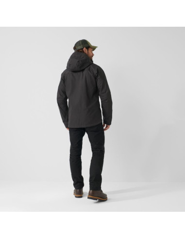 Kurtka z kapturem zimowa męska fjällräven skogsö jacket m outdoorowa ocieplana szara (f81698-030)