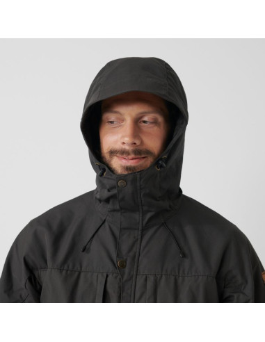 Kurtka z kapturem zimowa męska fjällräven skogsö jacket m outdoorowa ocieplana szara (f81698-030)