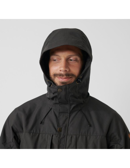 Kurtka z kapturem zimowa męska fjällräven skogsö jacket m outdoorowa ocieplana szara (f81698-030)