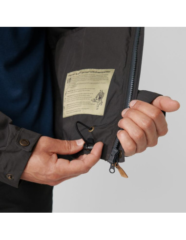 Kurtka z kapturem zimowa męska fjällräven skogsö jacket m outdoorowa ocieplana szara (f81698-030)