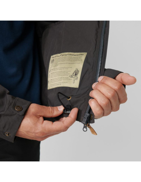 Kurtka z kapturem zimowa męska fjällräven skogsö jacket m outdoorowa ocieplana szara (f81698-030)