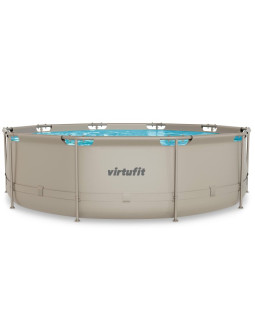 Virtufit okrągły basen 366 cm z pompą filtrującą beżowy 2