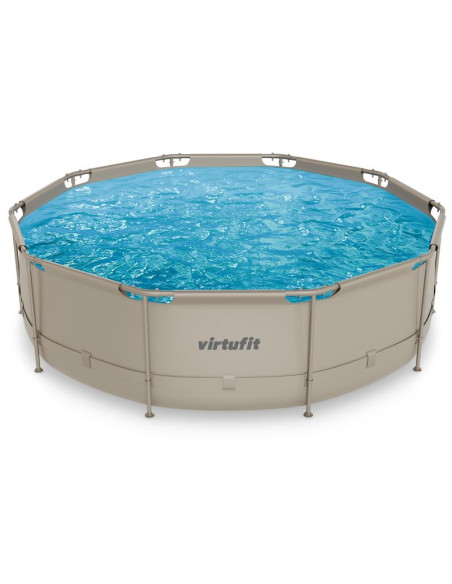 Virtufit okrągły basen 366 cm z pompą filtrującą beżowy