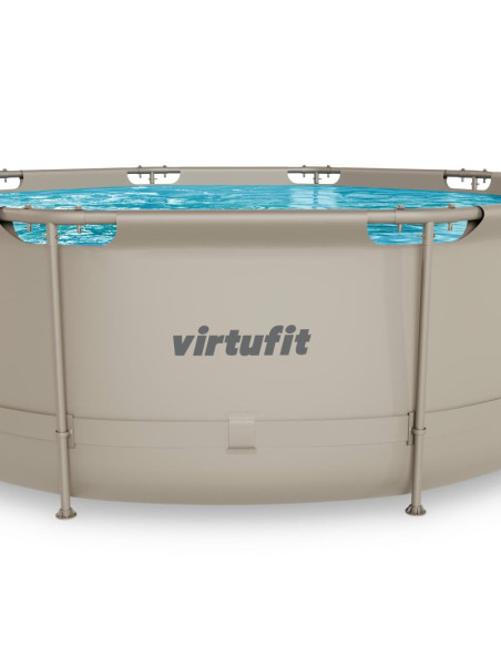 Virtufit okrągły basen 366 cm z pompą filtrującą beżowy