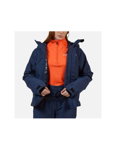 Kurtka narciarska damska rossignol w rochrun insulated jkt granatowa