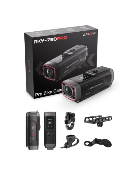 Kamera sportowa akeeyo 730pro wideorejestrator 4k na kierownicę rower motocykl - czarna