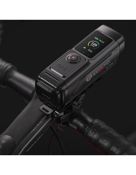 Kamera sportowa akeeyo 730pro wideorejestrator 4k na kierownicę rower motocykl - czarna