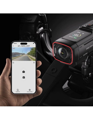 Kamera sportowa akeeyo 730pro wideorejestrator 4k na kierownicę rower motocykl - czarna