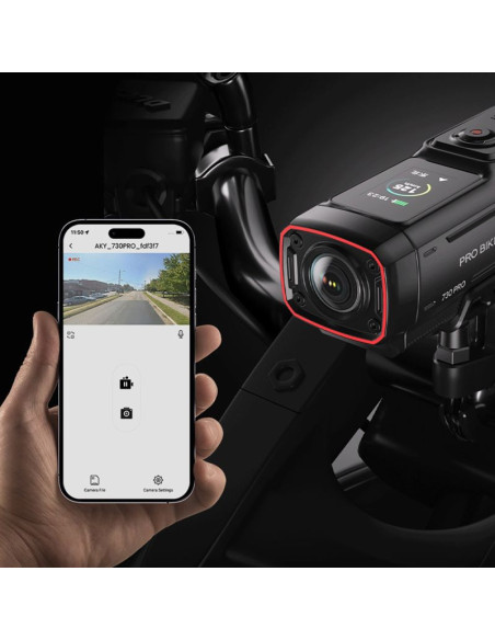 Kamera sportowa akeeyo 730pro wideorejestrator 4k na kierownicę rower motocykl - czarna