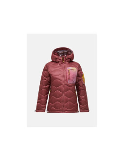 Kurtka damska puchowa peak performance w helium aop utility down hood kolor multikolor