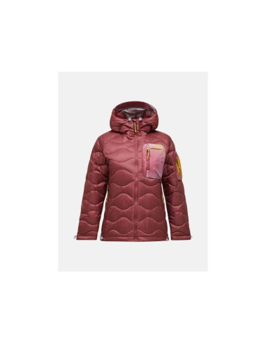 Kurtka damska puchowa peak performance w helium aop utility down hood kolor multikolor