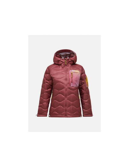 Kurtka damska puchowa peak performance w helium aop utility down hood kolor multikolor