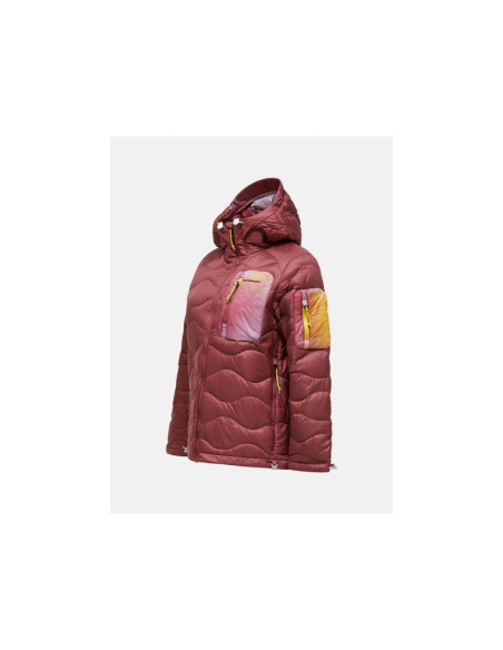 Kurtka damska puchowa peak performance w helium aop utility down hood kolor multikolor