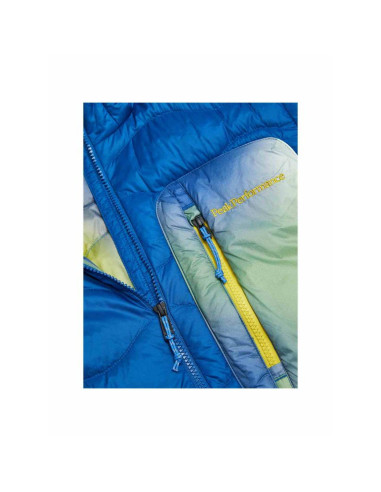 Kurtka puchowa męska peak performance m helium aop utility down hood kolor niebieski
