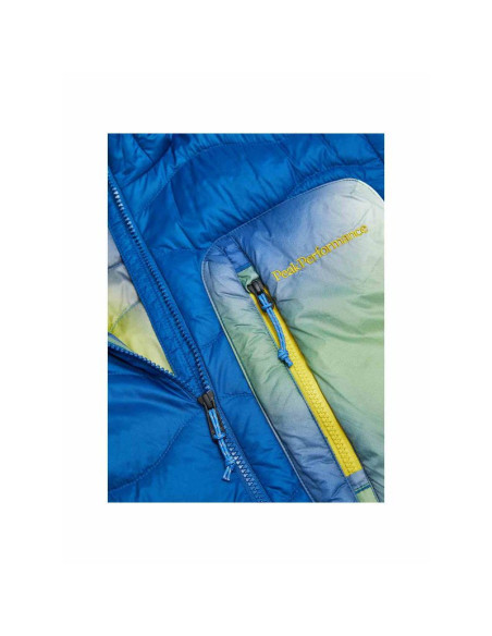 Kurtka puchowa męska peak performance m helium aop utility down hood kolor niebieski