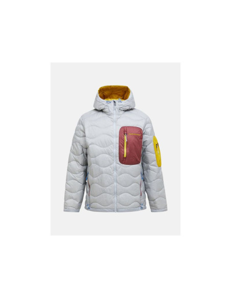 Kurtka puchowa męska peak performance m helium utility down hood jacket kolor szary