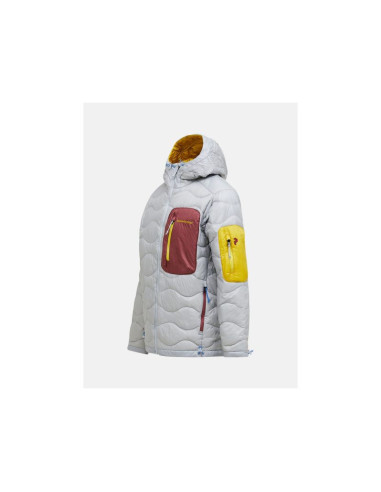 Kurtka puchowa męska peak performance m helium utility down hood jacket kolor szary