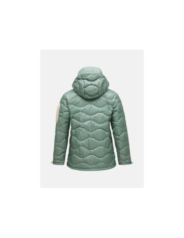 Kurtka damska puchowa peak performance w helium utility down hood jacket kolor zielony
