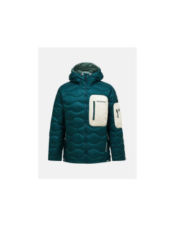 Kurtka puchowa męska peak performance m helium utility down hood jacket kolor zielony