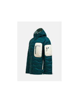 Kurtka puchowa męska peak performance m helium utility down hood jacket kolor zielony 2